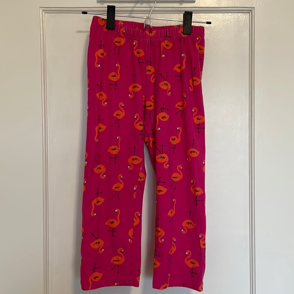 Pink flamingo cropped pants